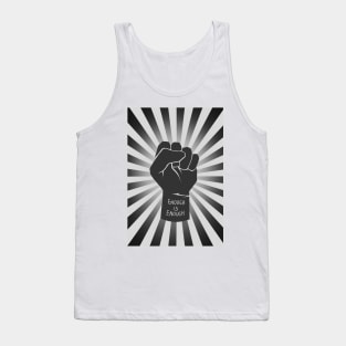 black raising fist | enough is enough | retro, vintage Tank Top